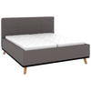 POLSTERBETT Matratze, Lattenrost, Bettkasten 180/200 cm  in Graubraun  - Eichefarben/Graubraun, Design, Holz/Textil (180/200cm) - Musterring