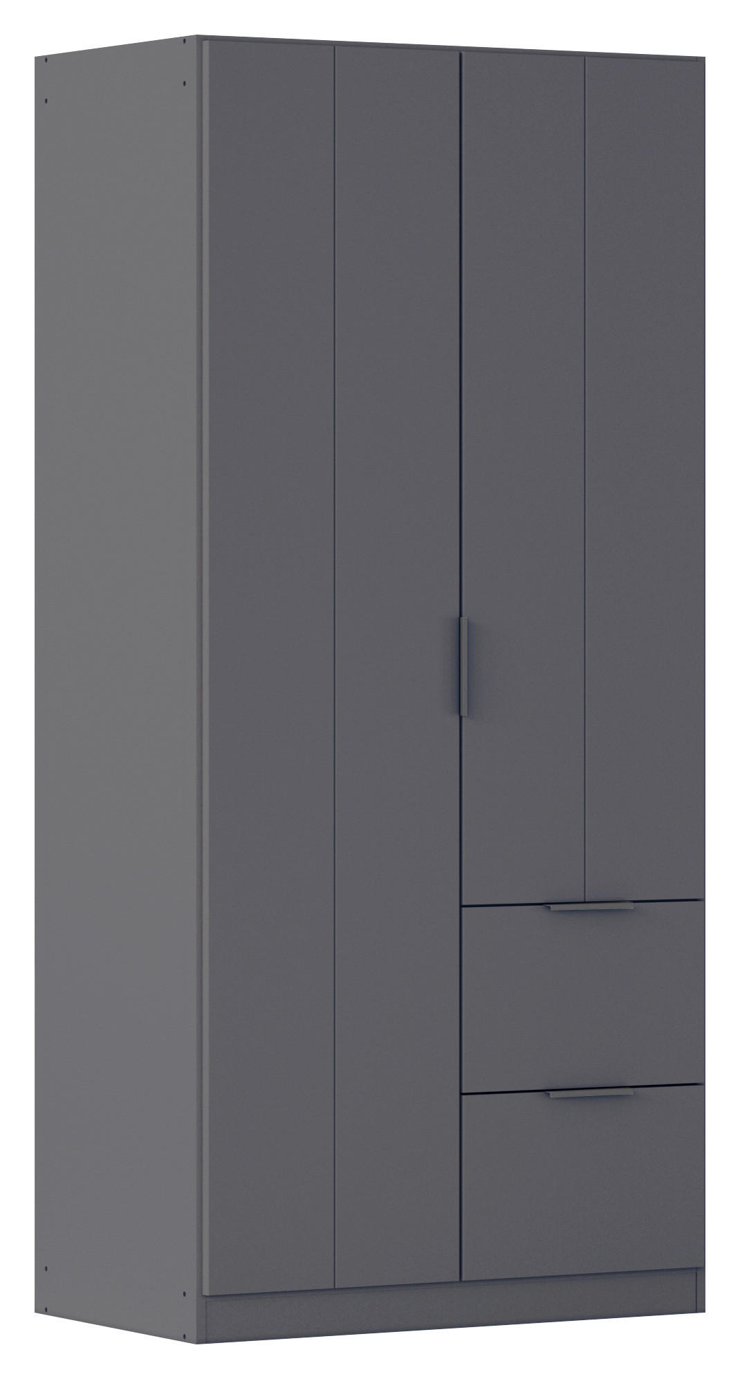 GARDEROB MED GÅNGJÄRN 91/197/54 cm 2-dörrar - grå, Modern, metall/trämaterial (91/197/54cm) - Rauch Möbel