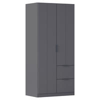 GARDEROB MED GÅNGJÄRN 91/197/54 cm 2-dörrar - grå, Modern, metall/trämaterial (91/197/54cm) - Rauch Möbel