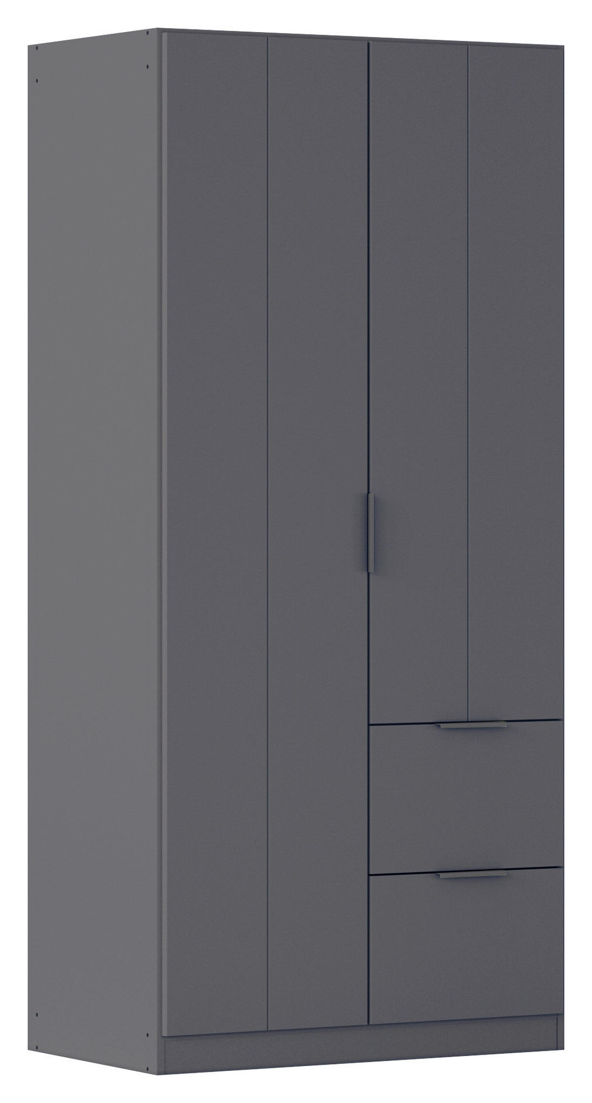 GARDEROB MED GÅNGJÄRN 91/197/54 cm 2-dörrar - grå, Modern, metall/trämaterial (91/197/54cm) - Rauch Möbel