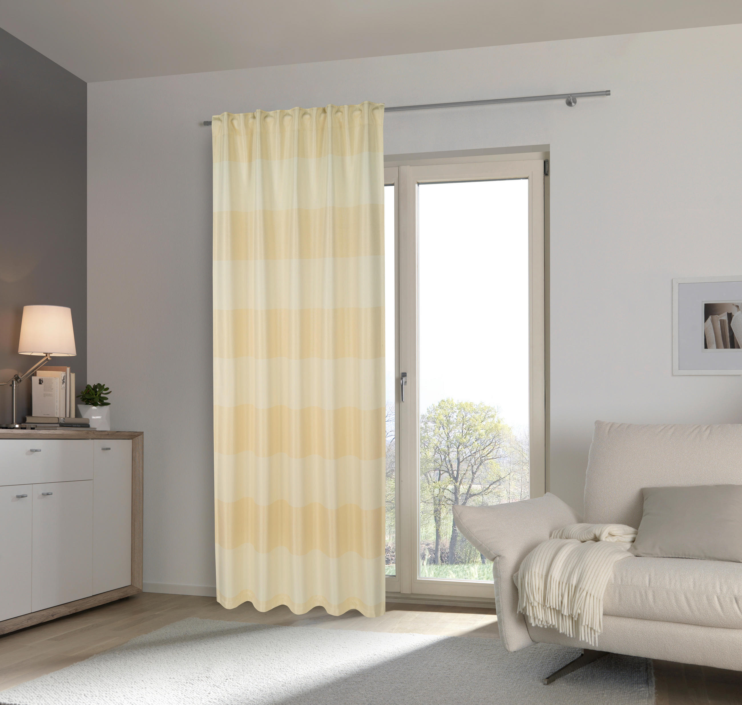 TERMOIZOLAČNÍ ZÁVĚS, 140/245 cm - krémová, Basics, textil (140/245cm) - Esposa