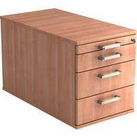 ROLLCONTAINER Nussbaumfarben  - Chromfarben/Nussbaumfarben, KONVENTIONELL, Holzwerkstoff/Kunststoff (42,8/51,2/80cm) - Venda