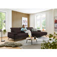 ECKSOFA in Echtleder Braun  - Schwarz/Braun, Design, Leder/Metall (332/193cm) - Dieter Knoll