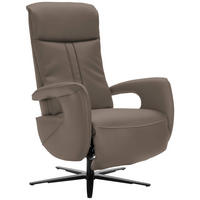 RELAXSESSEL in Leder Braun  - Schwarz/Braun, Design, Leder/Metall (71/112/83cm) - Dieter Knoll
