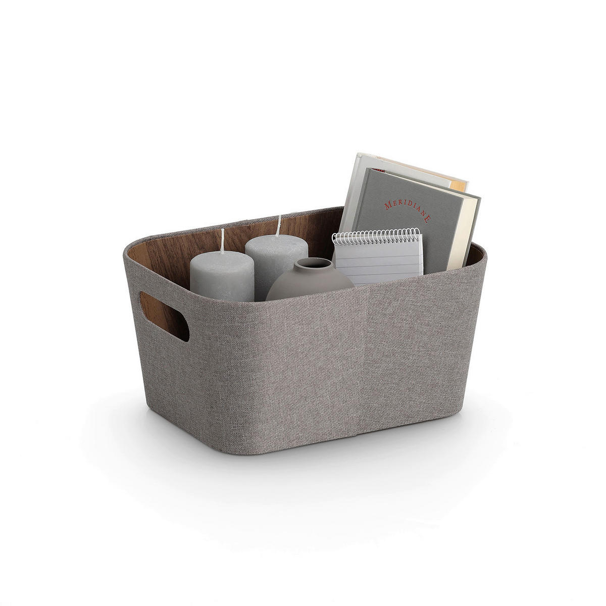 AUFBEWAHRUNGSBOXEN-SET  - Beige/Braun, Basics, Naturmaterialien/Textil - Zeller Present