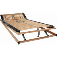 LATTENROST 90/200 cm Kopfteil, Fußteil, Mittelzone verstellbar, Buche  - Buchefarben, Basics, Holz (90/200cm)