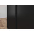 SCHWEBETÜRENSCHRANK 271/223/68 cm 3-türig Schwarz  - Schwarz, KONVENTIONELL, Glas/Holzwerkstoff (271/223/68cm) - Novel