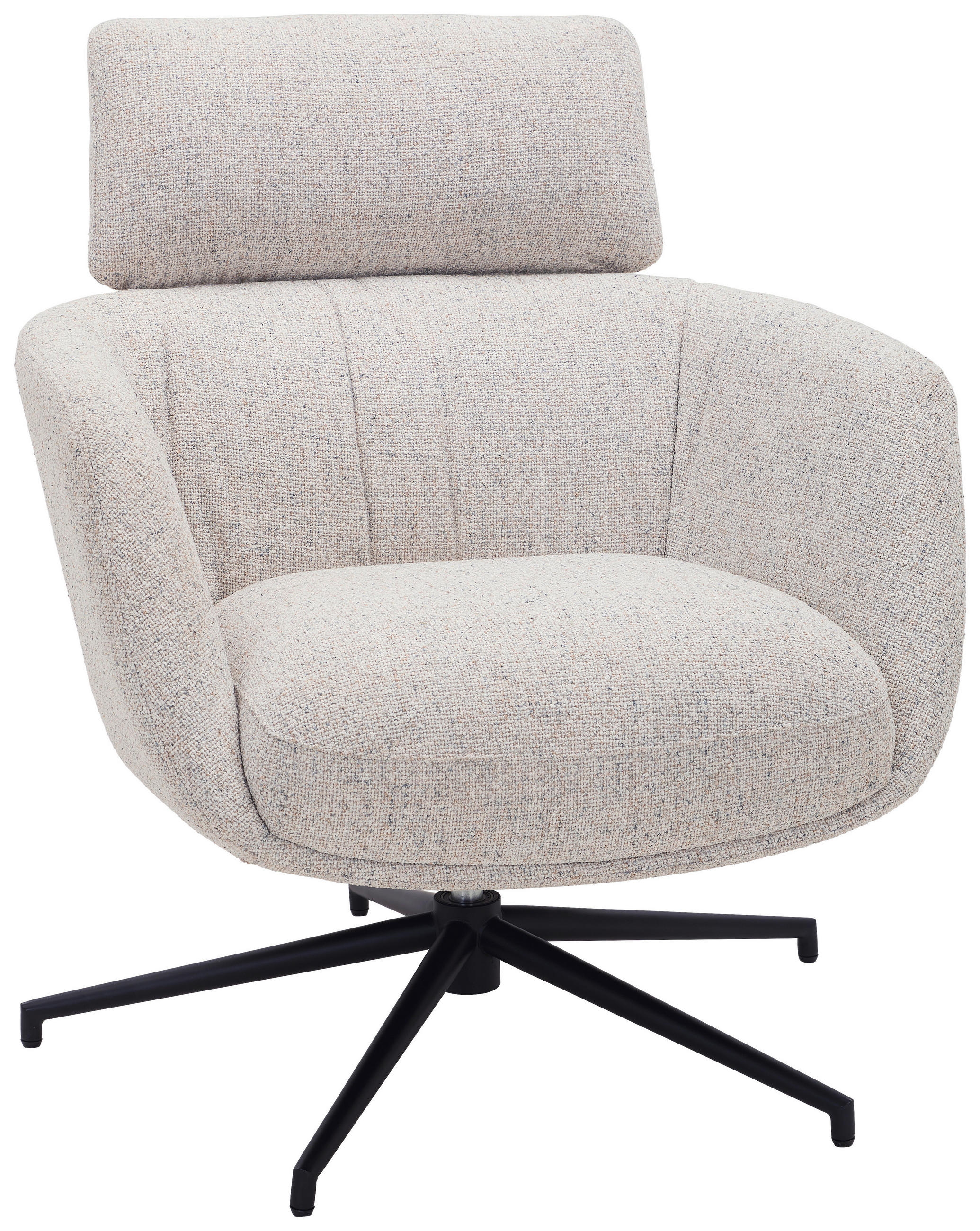RELAXSESSEL Webstoff    - Beige/Schwarz, Design, Textil/Metall (73/86/83cm) - Dieter Knoll