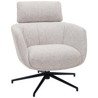 RELAXSESSEL Webstoff    - Beige/Schwarz, Design, Textil/Metall (73/86/83cm) - Dieter Knoll