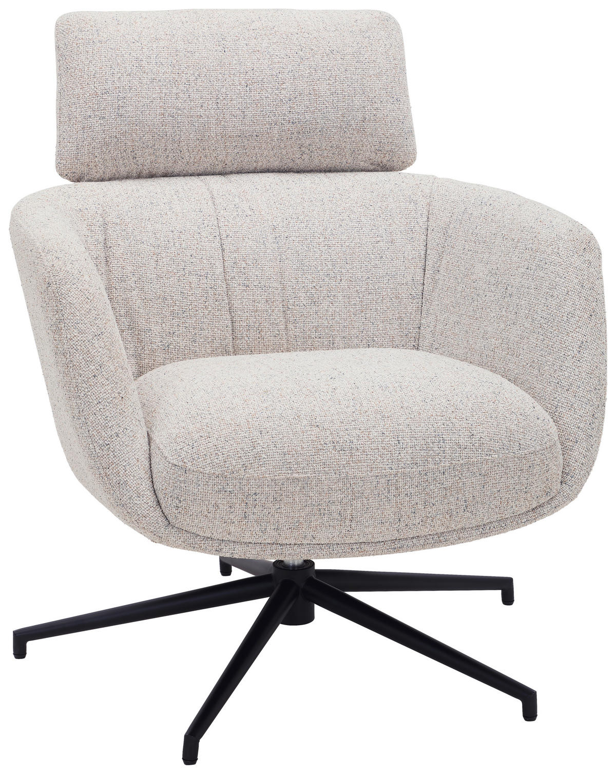 RELAXSESSEL Webstoff    - Beige/Schwarz, Design, Textil/Metall (73/86/83cm) - Dieter Knoll