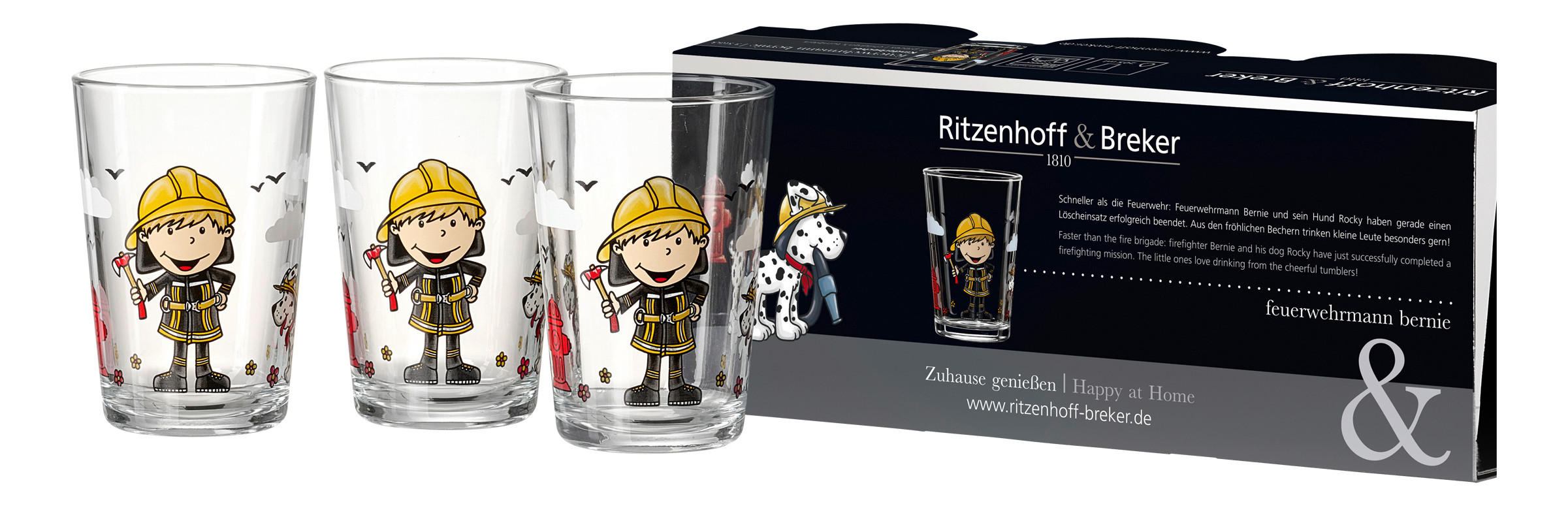 KINDER-GLÄSERSET  3-teilig  - Klar, KONVENTIONELL, Glas (205ml) - Ritzenhoff Breker