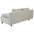 SCHLAFSOFA Lia in Webstoff Taupe  - Taupe/Schwarz, Design, Textil/Metall (197/84/92,5cm) - Hom`in