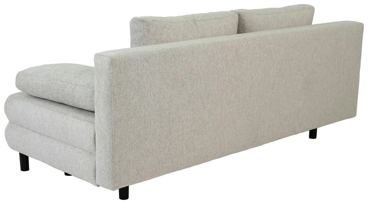 SCHLAFSOFA Webstoff Taupe  - Taupe/Schwarz, Design, Textil/Metall (197/84/92,5cm) - home24