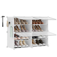 REGÁL NA TOPÁNKY, biela, 83/63/32 cm - biela, Basics, kov/plast (83/63/32cm)