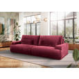 BIGSOFA Chenille Bordeaux  - Bordeaux/Schwarz, KONVENTIONELL, Kunststoff/Textil (282/73/115cm) - Carryhome