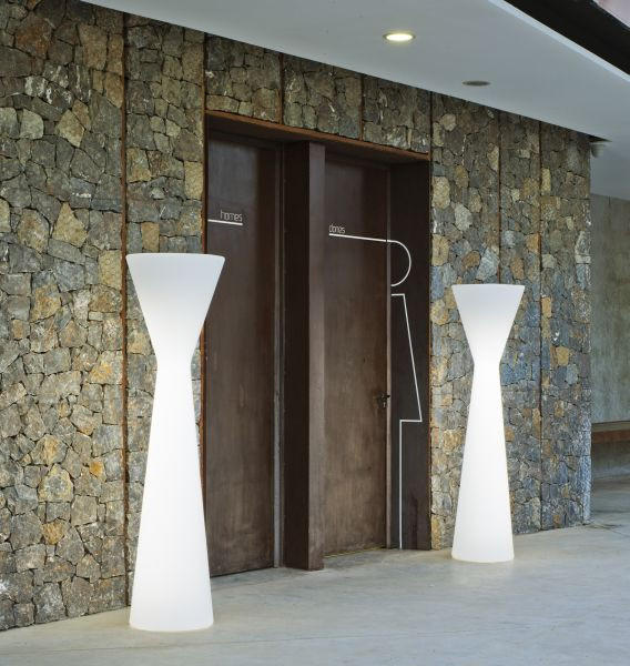 LED-AUßENLEUCHTE KONIKA 45,5/170/45,5 cm   - Weiß, Design, Kunststoff (45,5/170/45,5cm) - New Garden