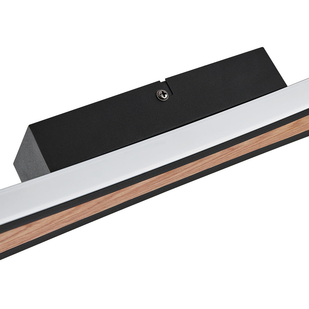 LED-WANDLEUCHTE Ella 40,5/9/5,5 cm   - Eichefarben/Schwarz, Natur, Holz/Kunststoff (40,5/9/5,5cm) - Novel