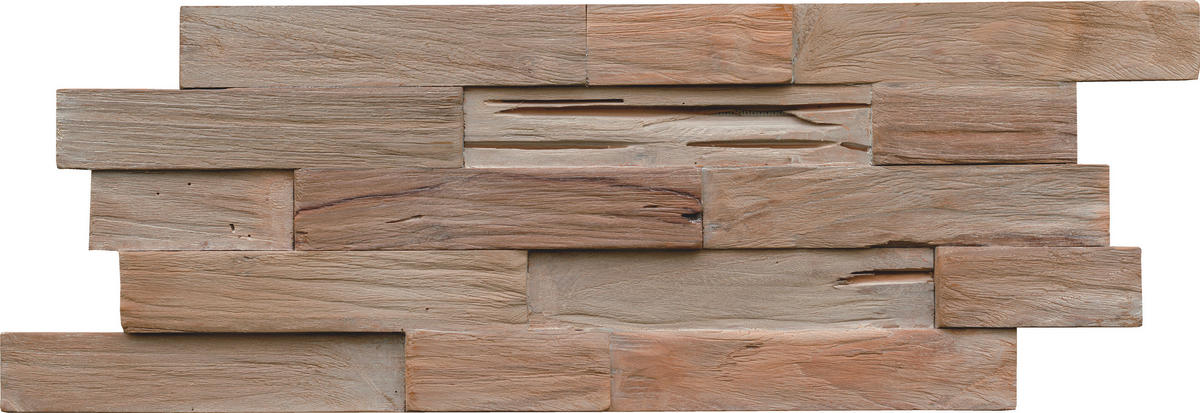 WANDVERKLEIDUNG 10 Stück  - Hellbraun, Basics, Holz (50/20/2cm)