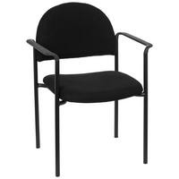 BESUCHERSTUHL  in Flachgewebe Schwarz  - Schwarz, Basics, Kunststoff/Textil (55/84/42cm) - MID.YOU