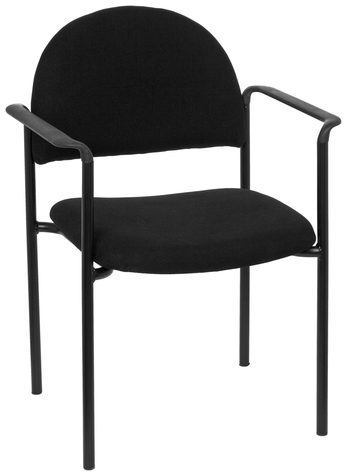 BESUCHERSTUHL  in Flachgewebe Schwarz  - Schwarz, Basics, Kunststoff/Textil (55/84/42cm) - MID.YOU