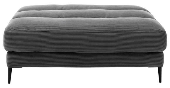 ECKSOFA in Cord Anthrazit  - Anthrazit/Schwarz, Design, Textil/Metall (207/296cm) - Dieter Knoll