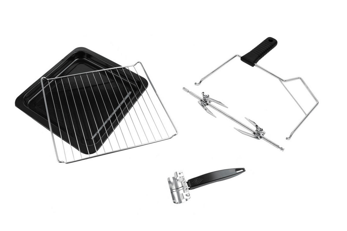 MINIBACKOFEN  - Schwarzchrom, Basics, Metall (48.5/34/39.5cm) - Rommelsbacher