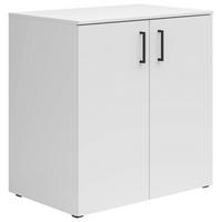 KOMODA   80/83/52 cm   bijela  - bijela/crna, Moderno, drvni materijal/plastika (80/83/52cm) - Carryhome