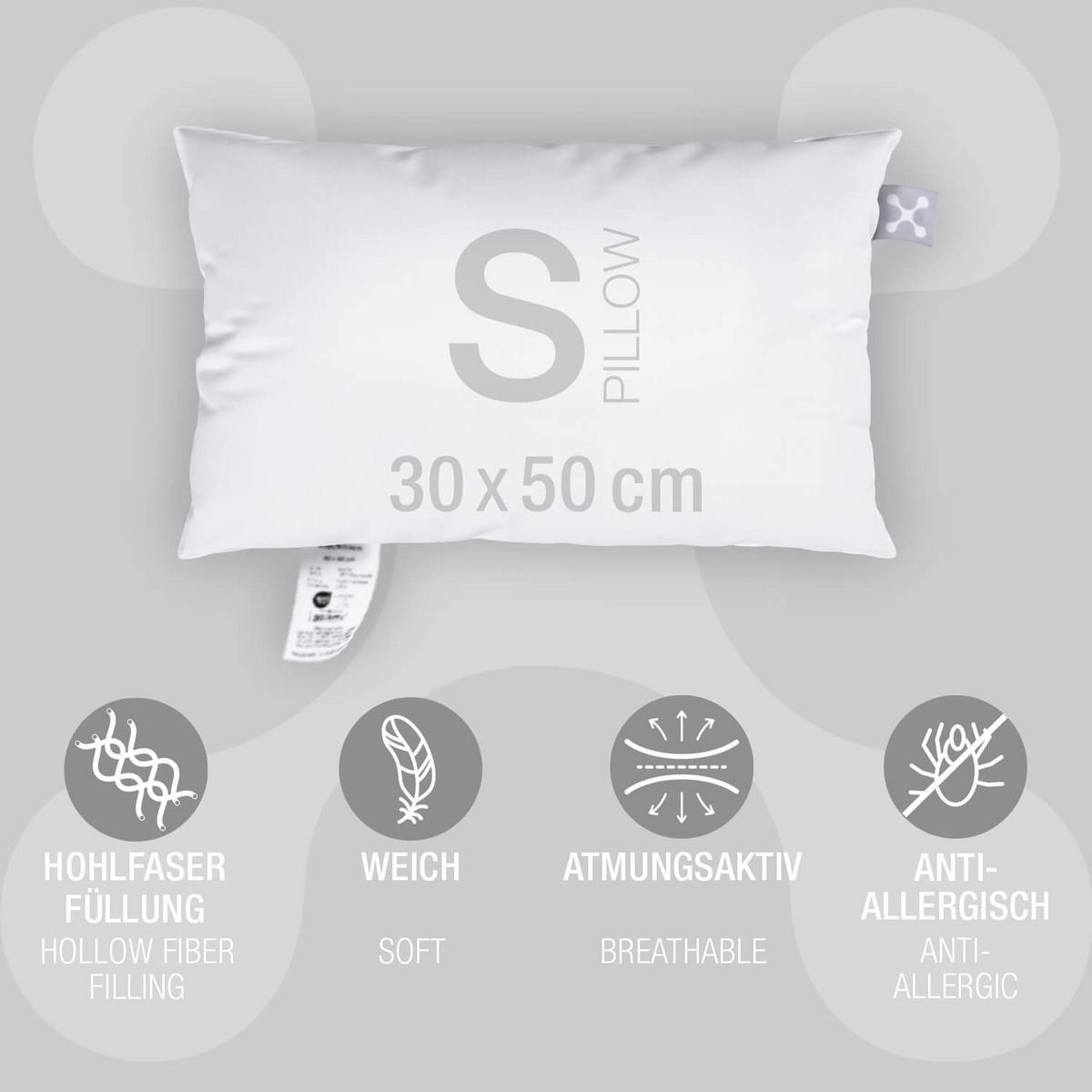 KOPFKISSEN  KIDS BASIC  30/50 cm       - Basics, Textil (30/50cm) - Smartsleep