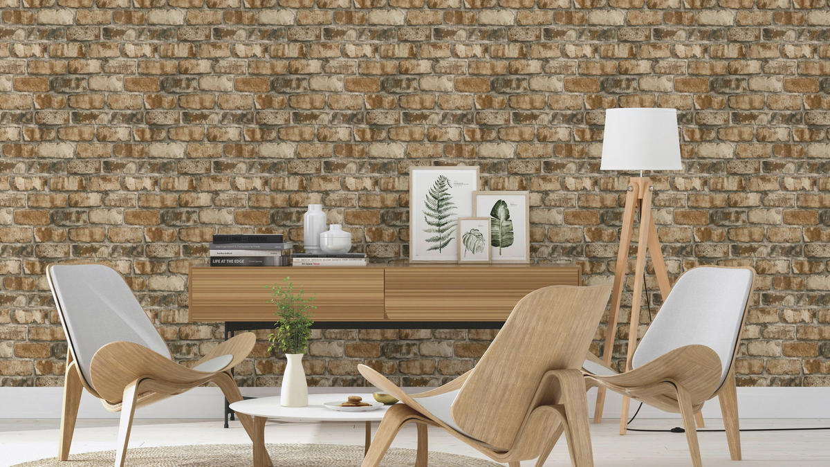TAPETE - Braun, Natur, Textil (600/53cm) - Tesa