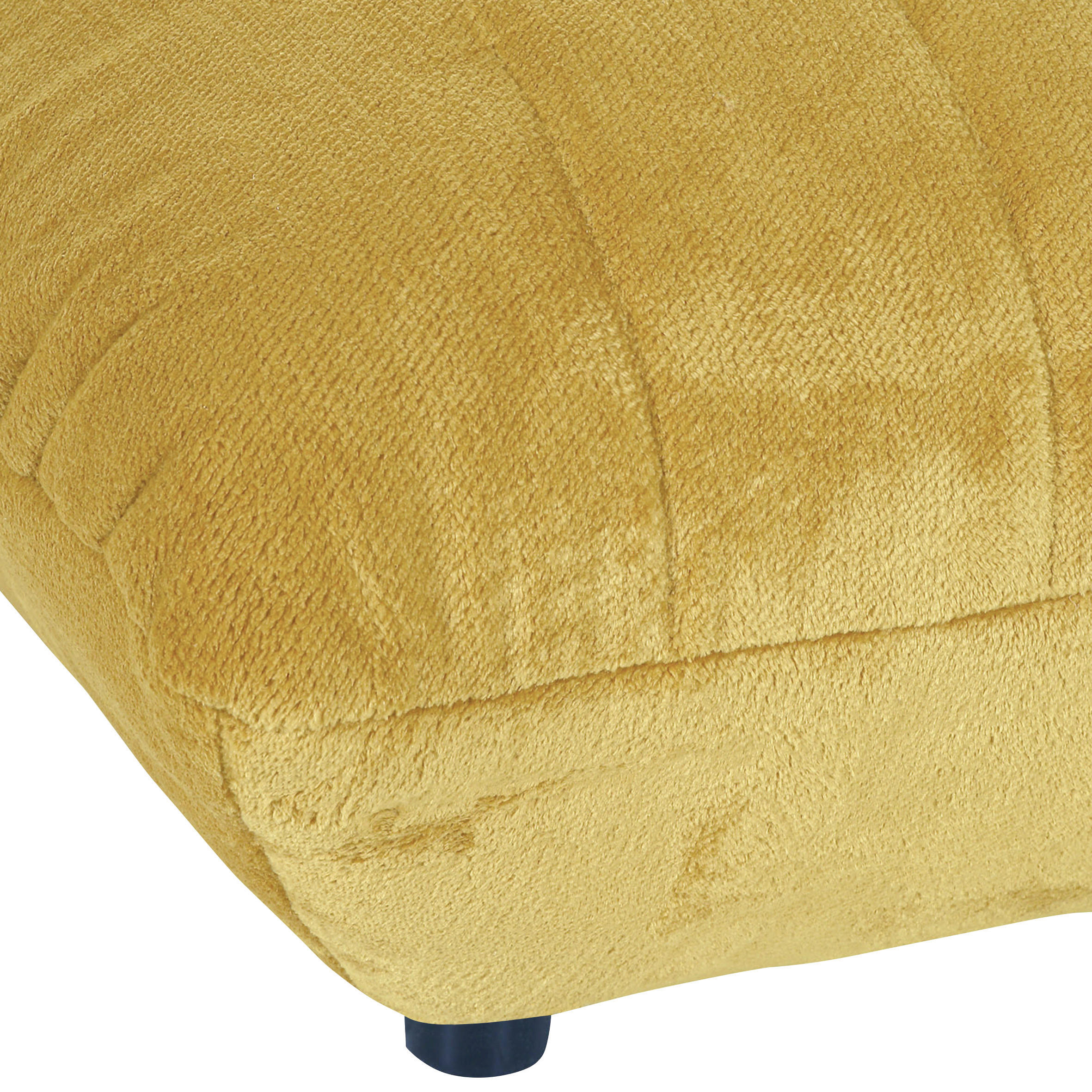 LIGGFÅTÖLJ i plysch gul - svart/gul, Klassisk, textil/plast (100/86/166cm) - MID.YOU