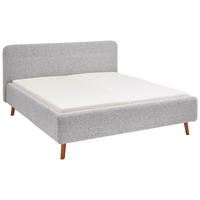 POLSTERBETT 120/200 cm, {[inkl. ],item.attr('349-543'),[, ]} - Eichefarben/Hellgrau, Design, Holz/Textil (120/200cm) - Xora