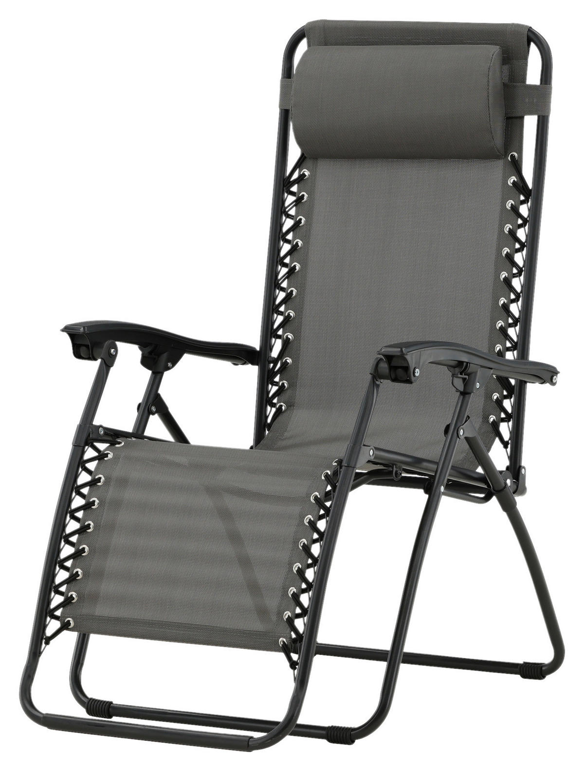 GARTEN-RELAXSESSEL 68/112/90 cm  - Grau, KONVENTIONELL, Kunststoff/Textil (68/112/90cm) - Gardenson