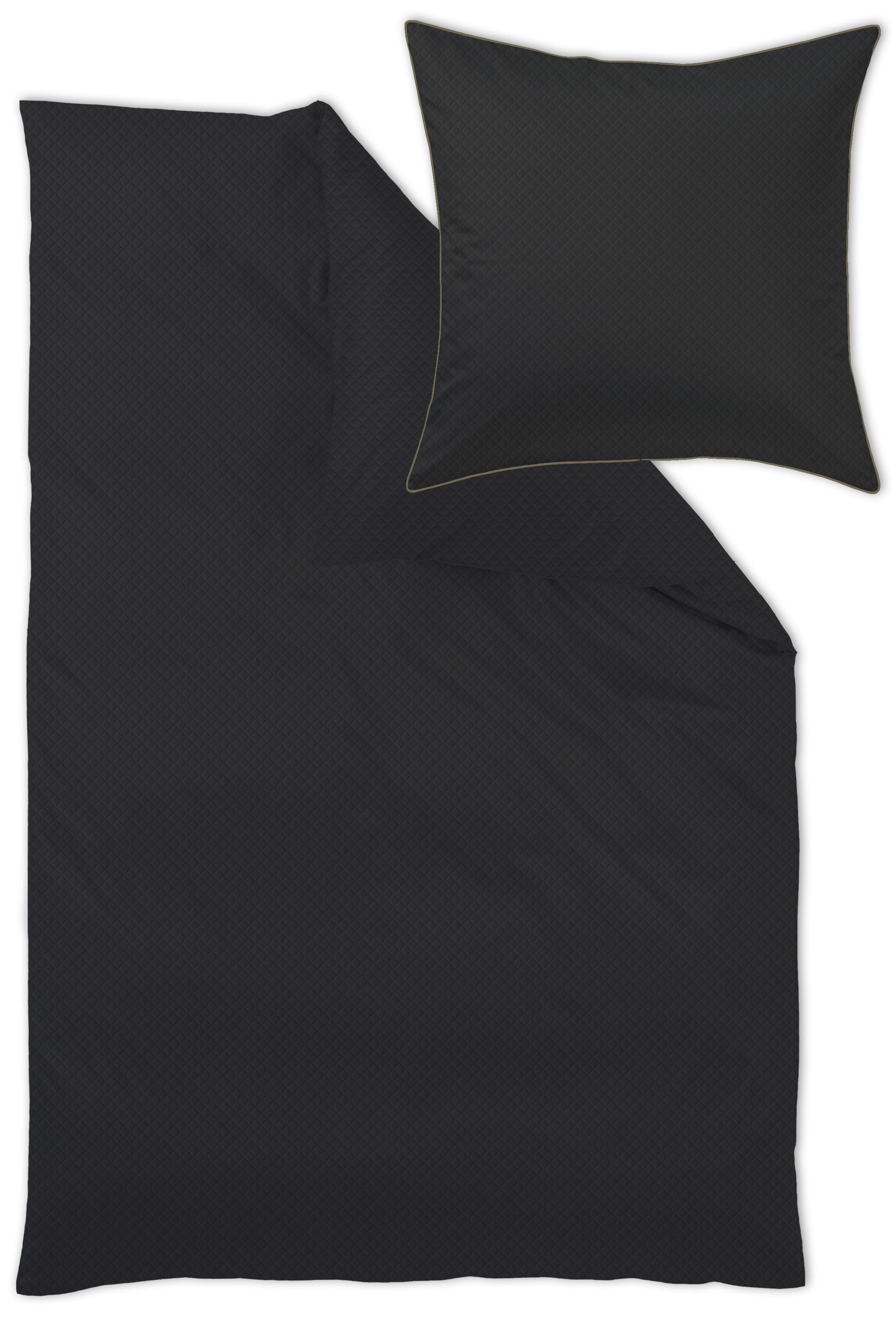 POSTELJNINA Arezo 140/200 cm damast črna  - črna, Konvencionalno, tekstil (140/200cm) - Curt Bauer