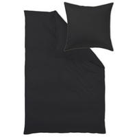 POSTELJNINA Arezo 140/200 cm damast črna  - črna, Konvencionalno, tekstil (140/200cm) - Curt Bauer