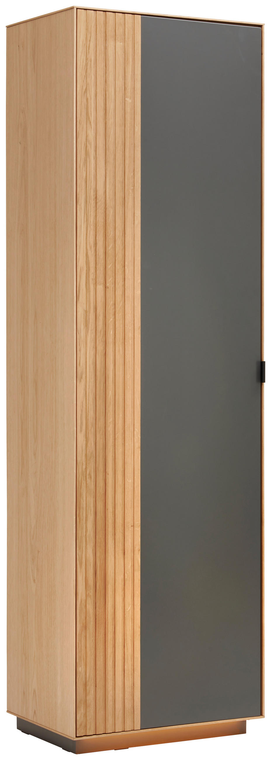 GARDEROBENSCHRANK in 60,1/200/42 cm - Eichefarben/Schwarz, Natur, Holz/Holzwerkstoff (60,1/200/42cm) - Linea Natura