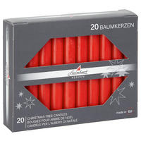 CHRISTBAUMKERZE  - Rot, KONVENTIONELL (1,3/9,5cm) - Steinhart