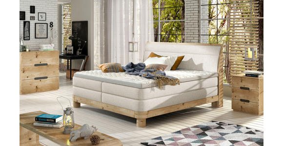 BOXSPRINGBETT 160/200 cm in Naturfarben - Eichefarben/Naturfarben, Natur, Holz/Textil (160/200cm) - Valnatura