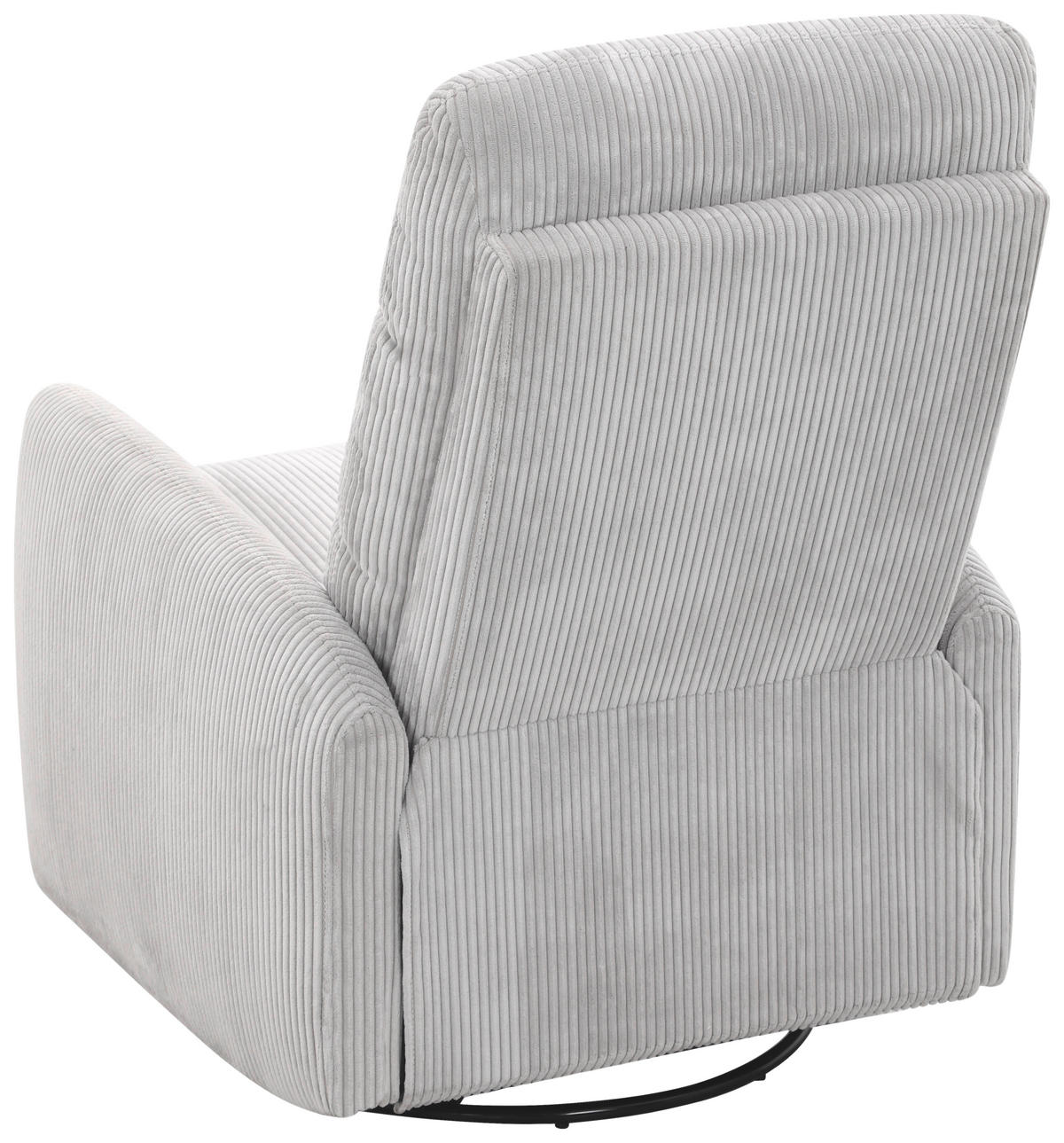 RELAXSESSEL Cord Relaxfunktion    - Hellgrau/Schwarz, Design, Textil/Metall (78/107/95cm) - Carryhome