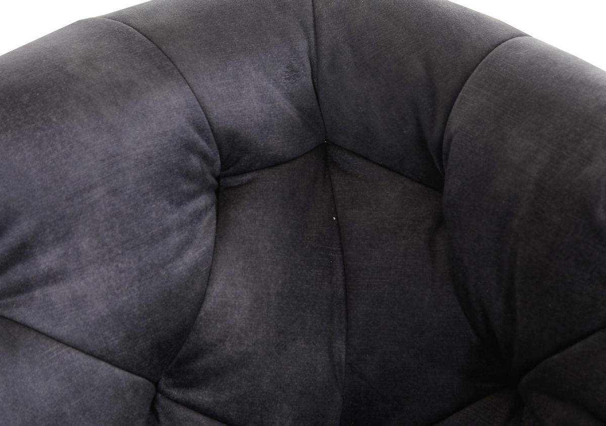 2,5-SITZER in Flachgewebe Dunkelgrau  - Dunkelgrau/Schwarz, Konventionell, Holz/Textil (190/83/70cm) - Livetastic