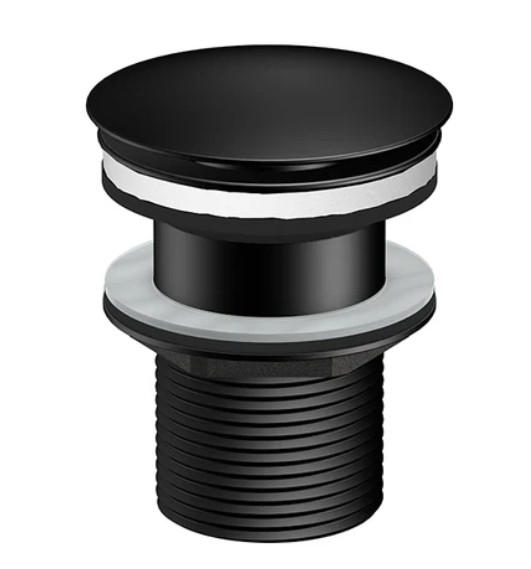 ABLAUFVENTIL 100 1693 S  - Schwarz, MODERN, Metall (6,6/8,3cm)