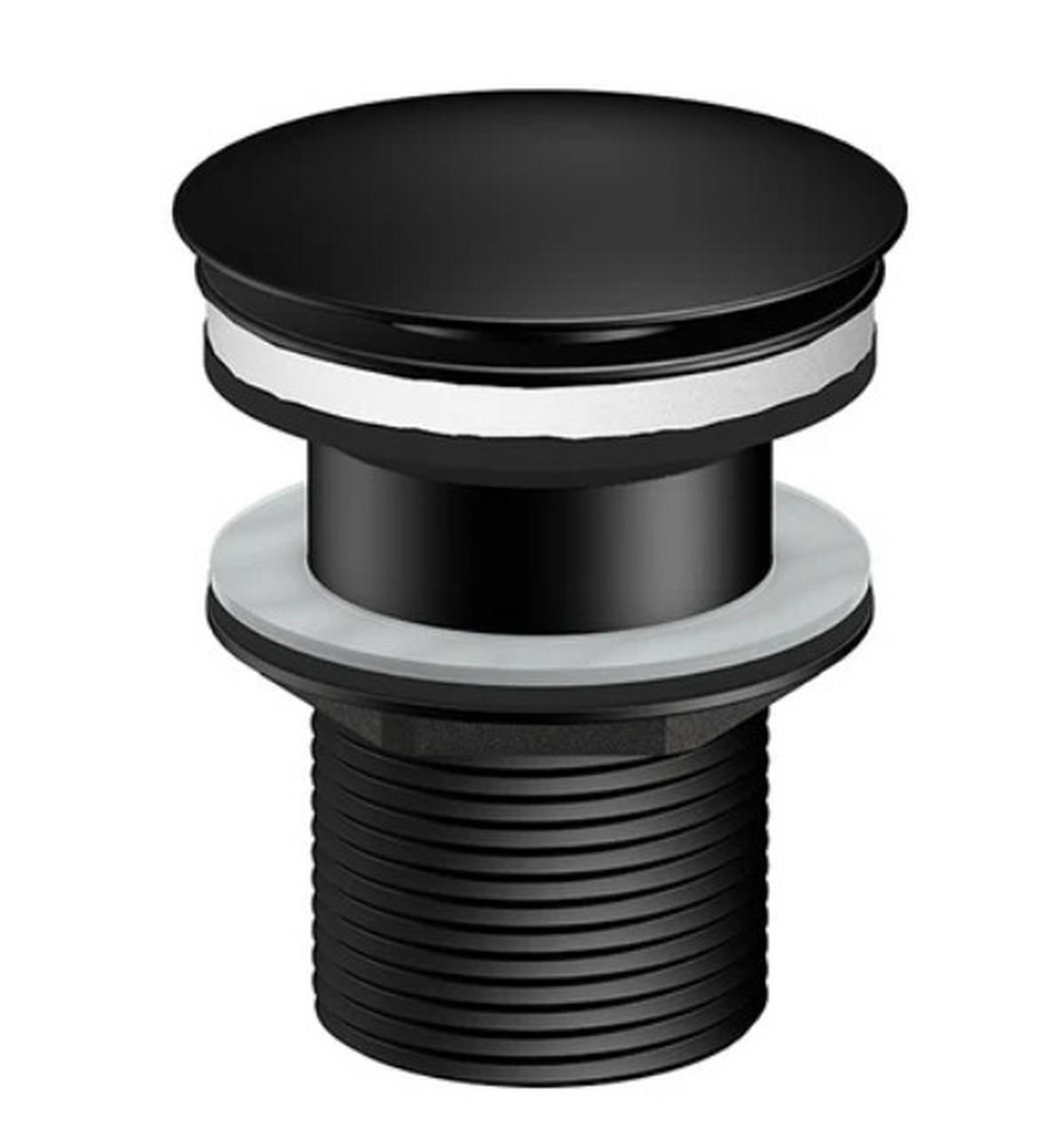 ABLAUFVENTIL 100 1693 S  - Schwarz, MODERN, Metall (6,6/8,3cm)