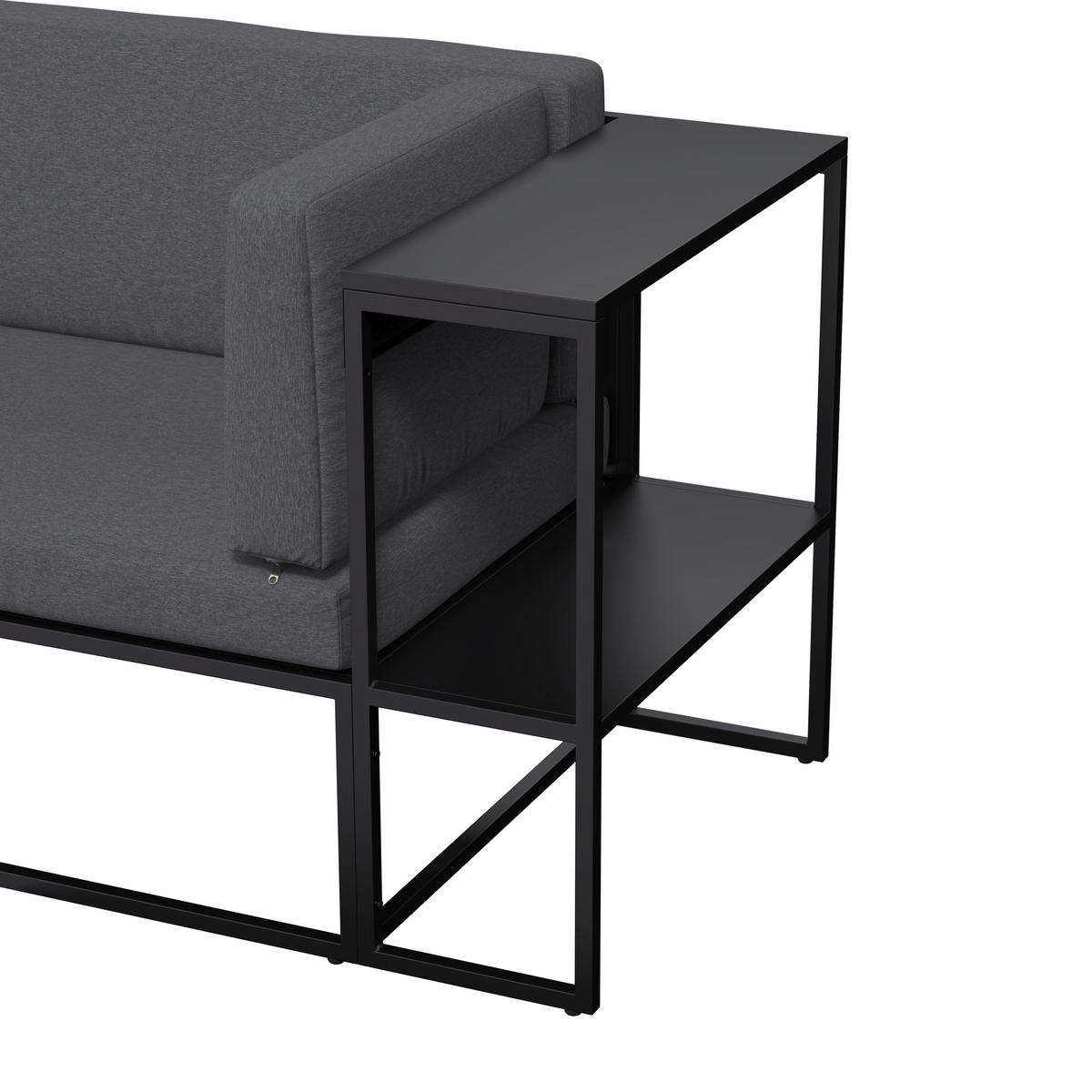 GARTENBANK 137/75/70 cm  Eisen  - Anthrazit, Basics, Textil/Metall (137/75/70cm) - Ambia Garden