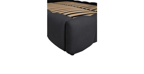POLSTERBETT Lattenrost, Bettkasten Schwarz 180/200 cm  - Schwarz, KONVENTIONELL, Holz/Kunststoff (180/200cm) - Carryhome