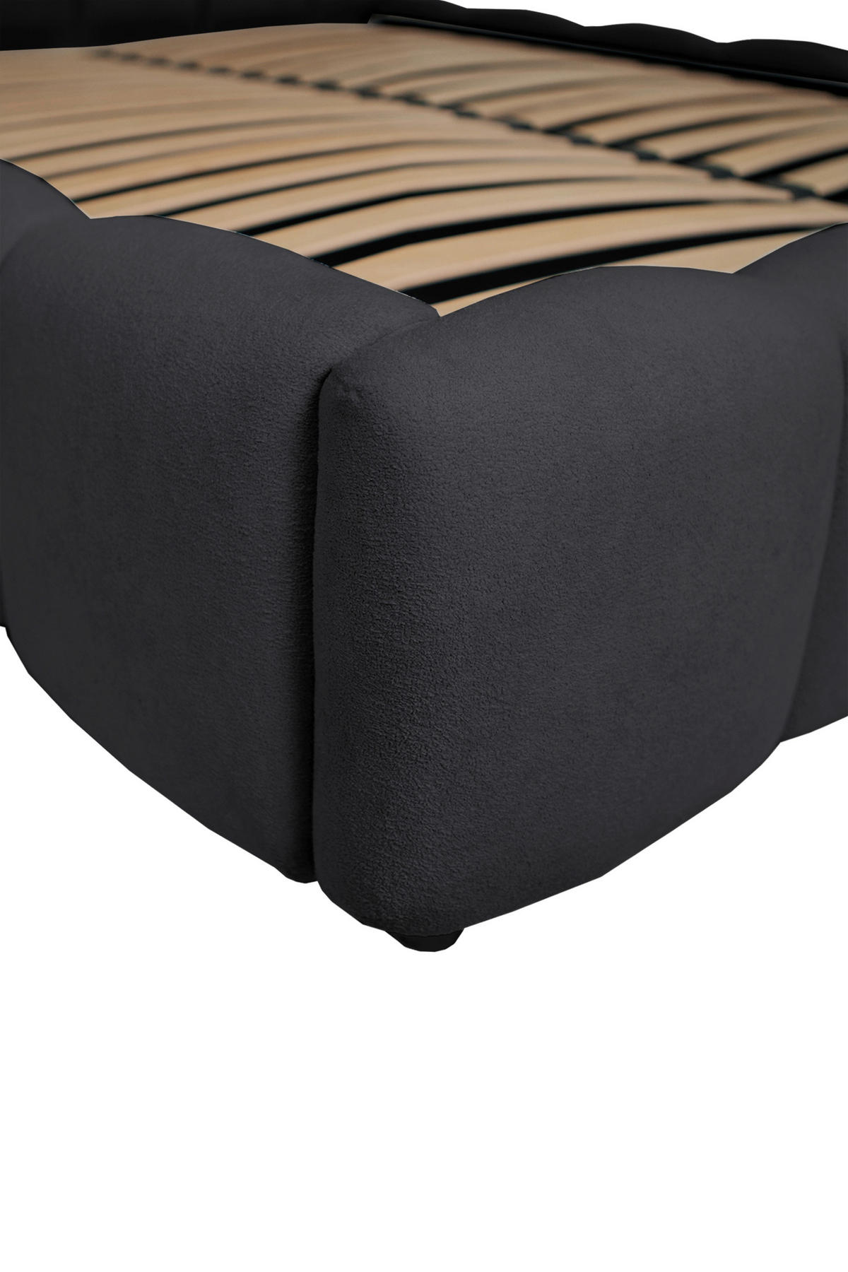 POLSTERBETT 180/200 cm  Schwarz  - Schwarz, Konventionell, Holz/Kunststoff (180/200cm) - Carryhome