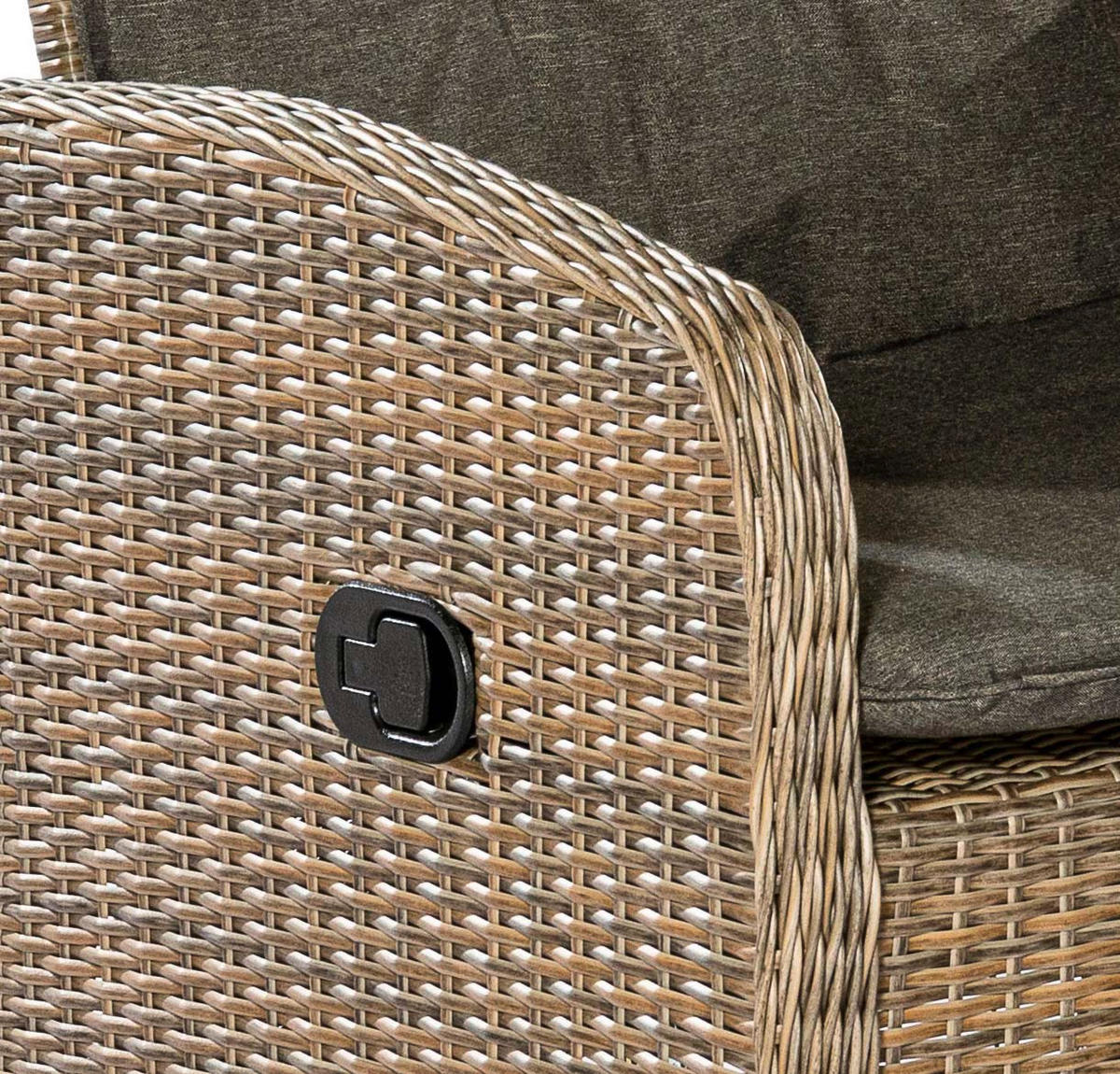 GARTENSESSEL Aluminium Beige  - Beige/Braun, KONVENTIONELL, Kunststoff/Textil (63/65/108cm) - Gardenson