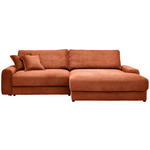 ECKSOFA  in Cord Terracotta  300/180 cm  - Terracotta/Schwarz, MODERN, Kunststoff/Textil (300/180cm) - Carryhome