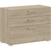 KOMMODE 100/72,8/41,9 cm  in Eichefarben  - Edelstahlfarben/Eichefarben, Design, Holzwerkstoff/Metall (100/72,8/41,9cm) - Cantus
