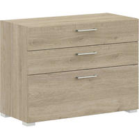 KOMMODE 100/72,8/41,9 cm  in Eichefarben  - Edelstahlfarben/Eichefarben, Design, Holzwerkstoff/Metall (100/72,8/41,9cm) - Cantus