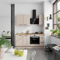 KÜCHENBLOCK Easytouch 180 cm  in Eichefarben, Sandfarben  - Sandfarben/Eichefarben, MODERN, Holzwerkstoff/Metall (180cm) - Nobilia