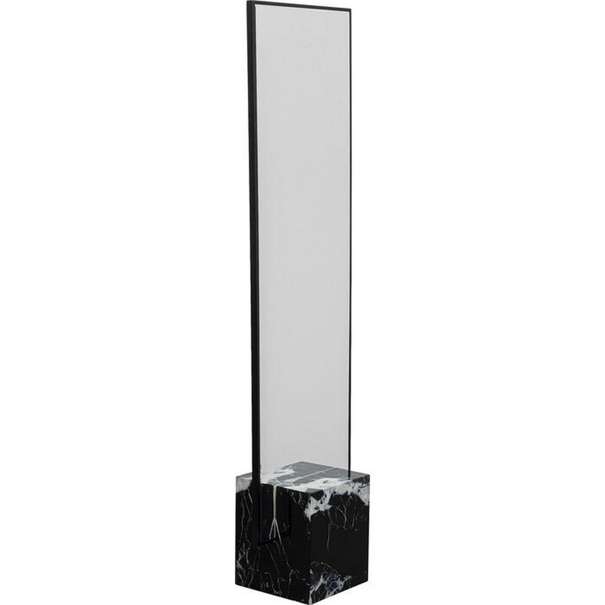 STANDSPIEGEL 46/180/30 cm  - Schwarz/Grau, Design, Glas/Naturmaterialien (46/180/30cm) - Kare-Design
